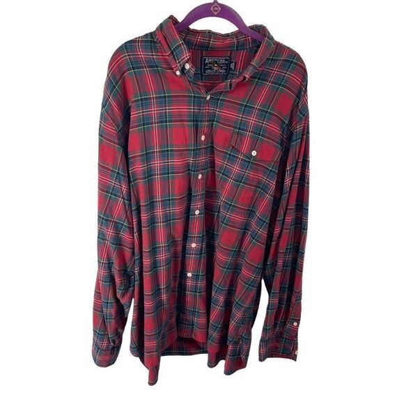 American Living mens Plaid Button Down Long-sleeve Shirt Size XXL - Picture 6 of 9